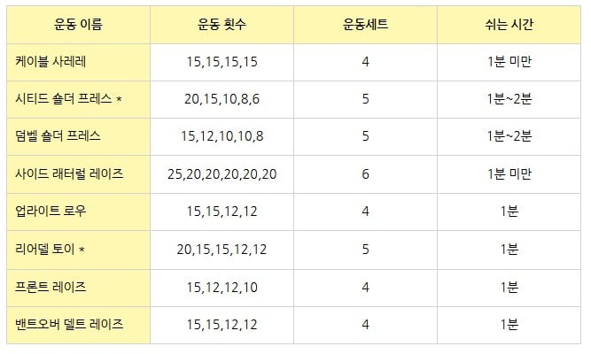 벌크업 전용 어깨운동