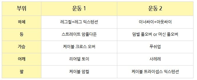 여러분들의 운동루틴의 첫번쨰 운동 추천
